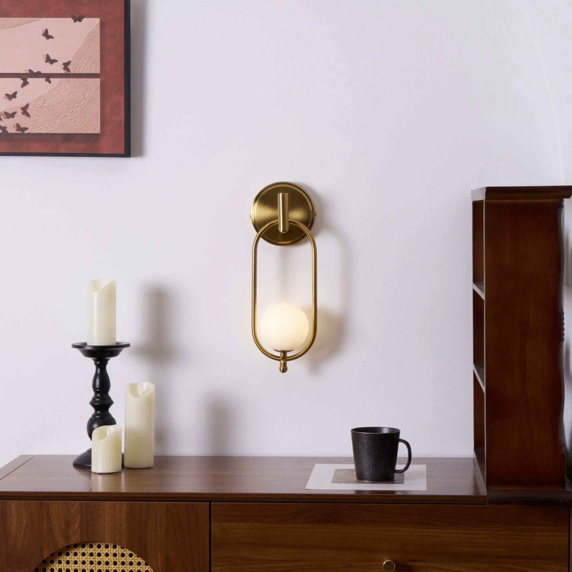 Cumirisra Modern Minimalist Brass Glass Wall Light - Image 20
