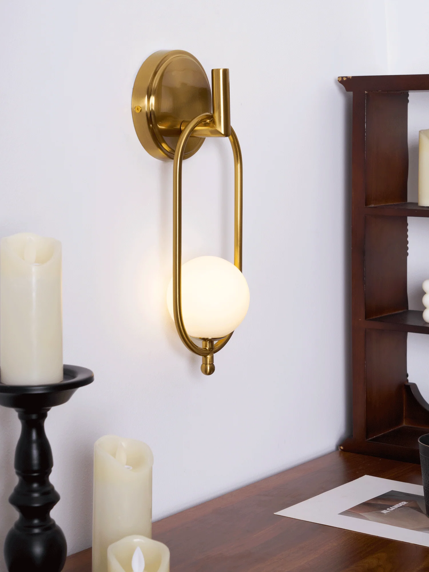 Cumirisra Modern Minimalist Brass Glass Wall Light - Image 37
