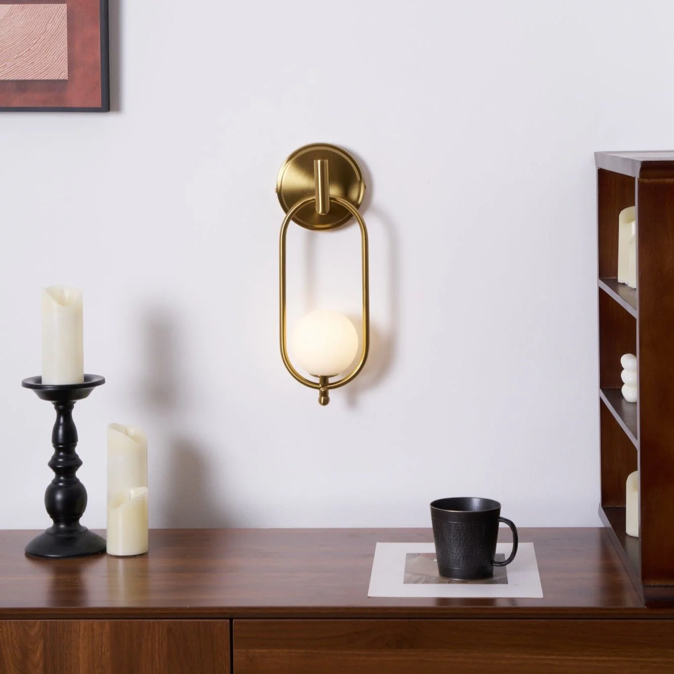Cumirisra Modern Minimalist Brass Glass Wall Light - Image 8