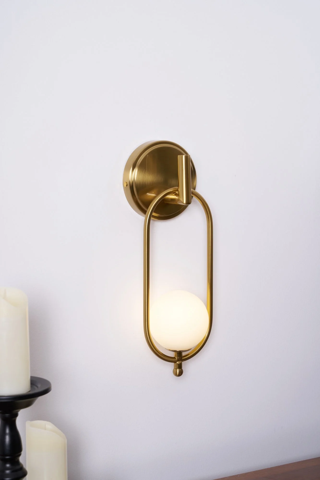 Cumirisra Modern Minimalist Brass Glass Wall Light - Image 9