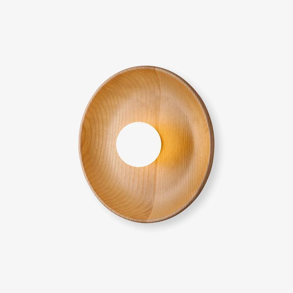 Cumirisra Modern Minimalist Glass Wood Wall Lamp