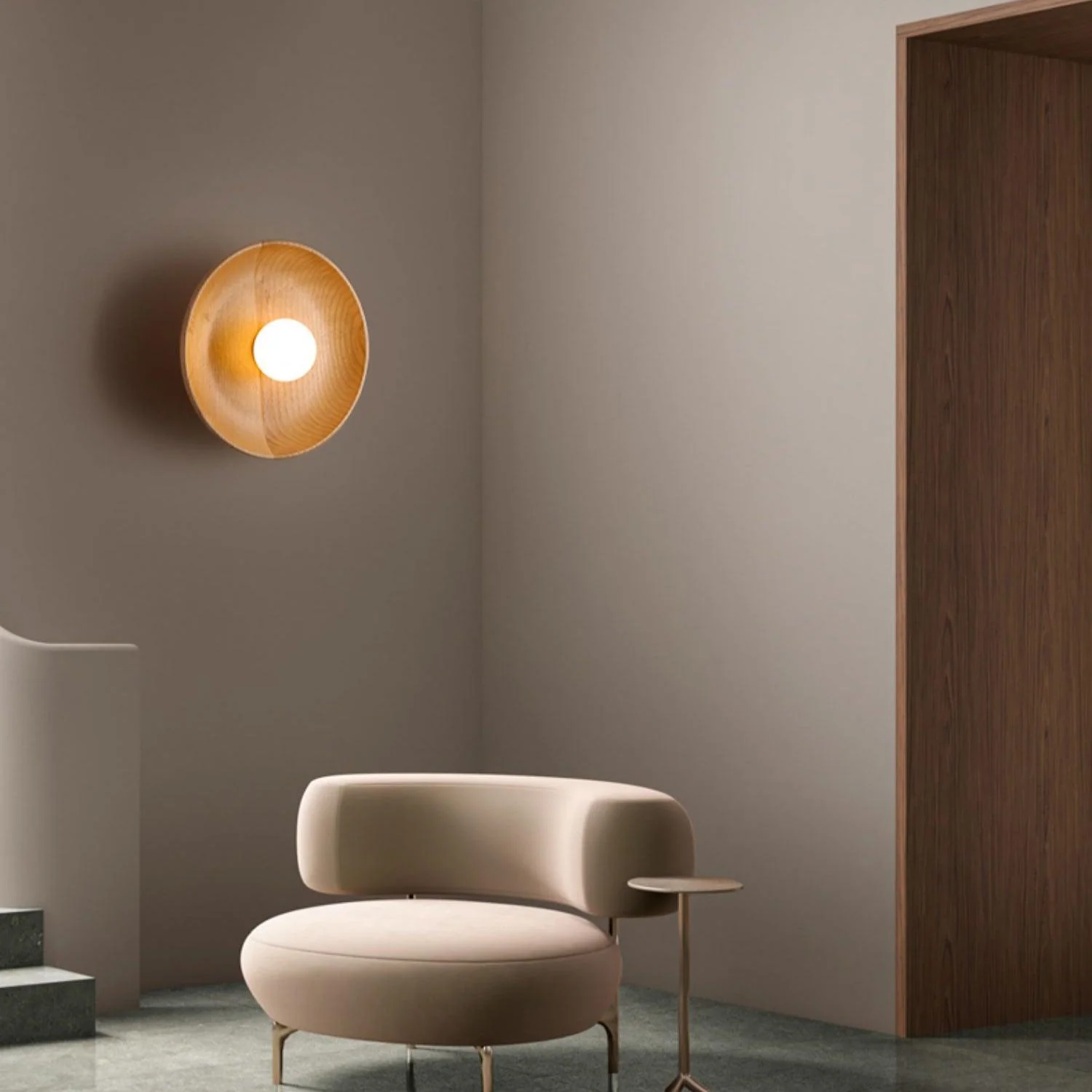 Cumirisra Modern Minimalist Glass Wood Wall Lamp - Image 4