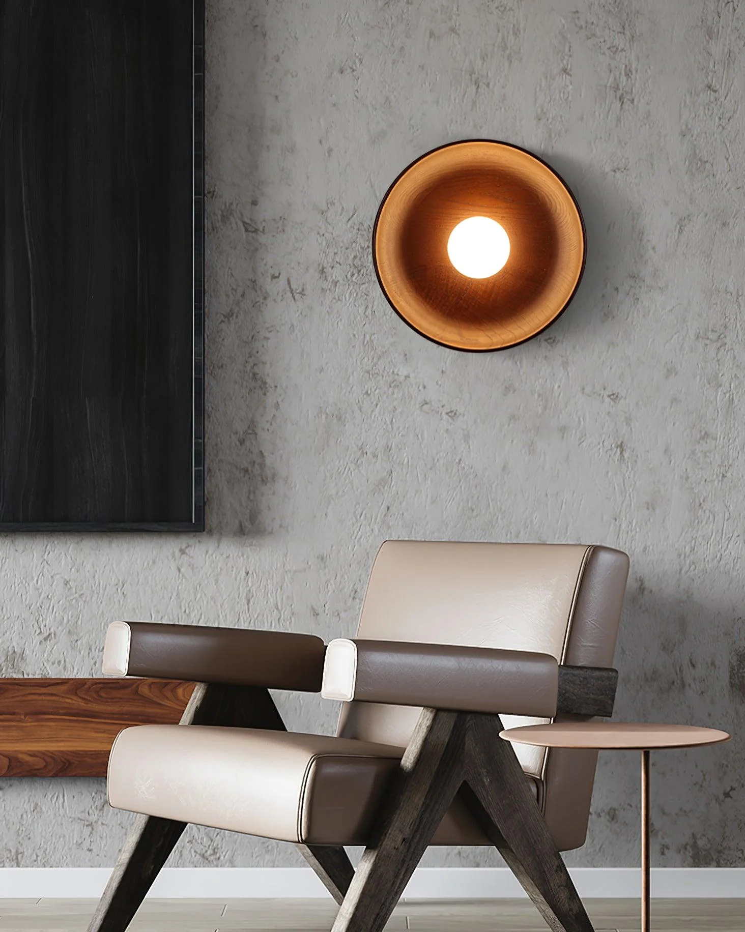 Cumirisra Modern Minimalist Glass Wood Wall Lamp - Image 5