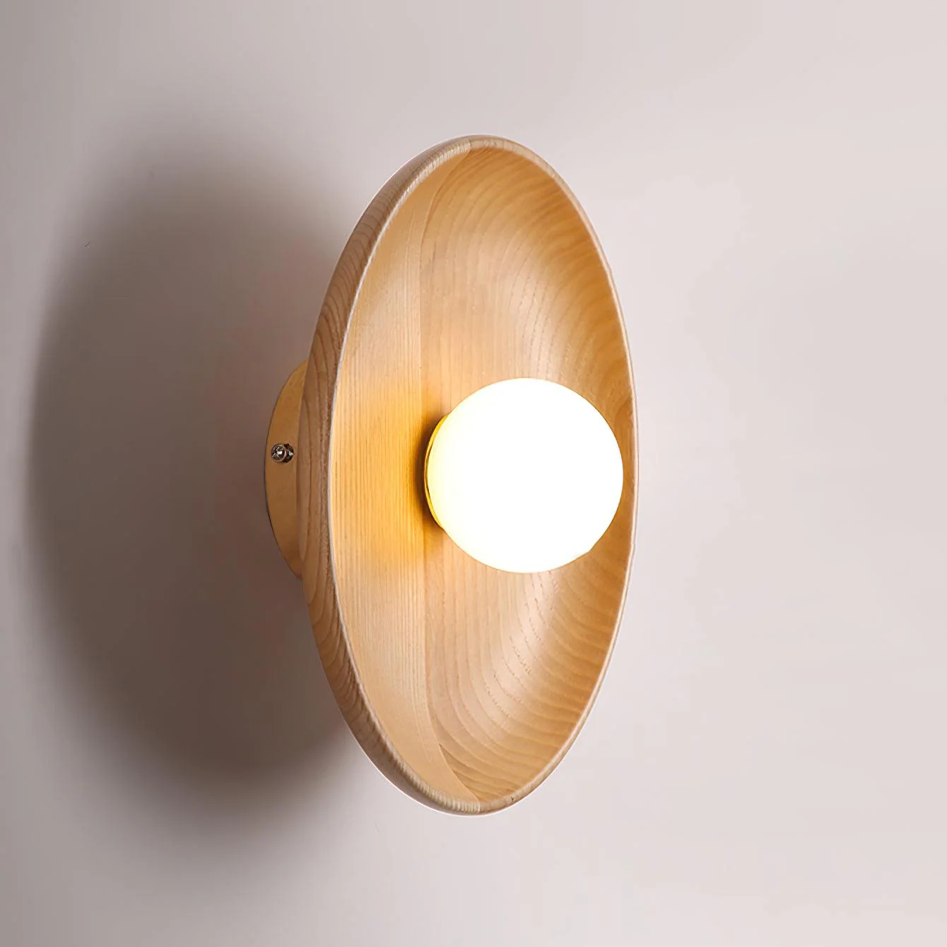 Cumirisra Modern Minimalist Glass Wood Wall Lamp - Image 8