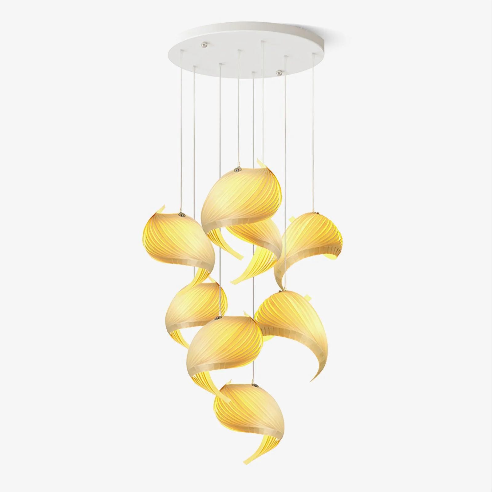 Cumiror Postmodern Luxury Shell Wood Wood Pendant Light