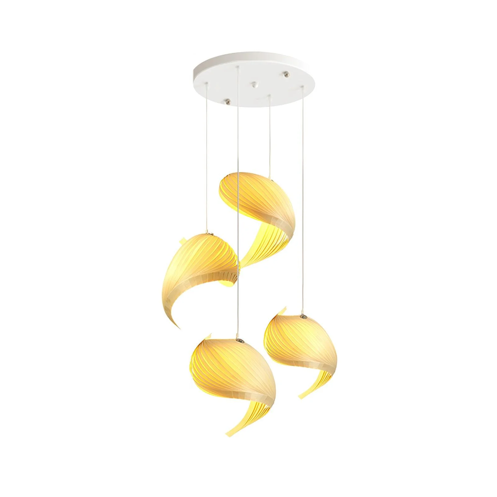 Cumiror Postmodern Luxury Shell Wood Wood Pendant Light - Image 18