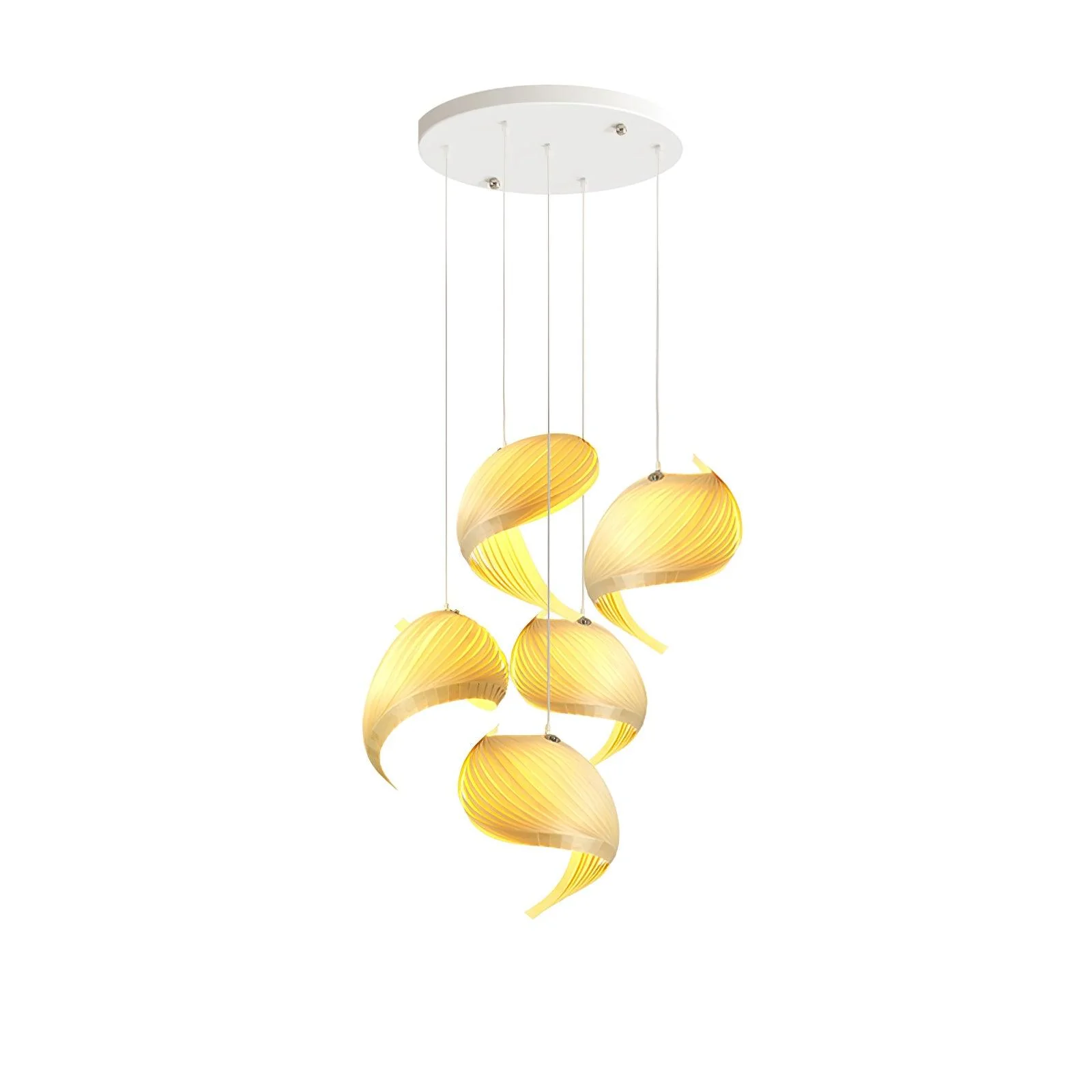 Cumiror Postmodern Luxury Shell Wood Wood Pendant Light - Image 19