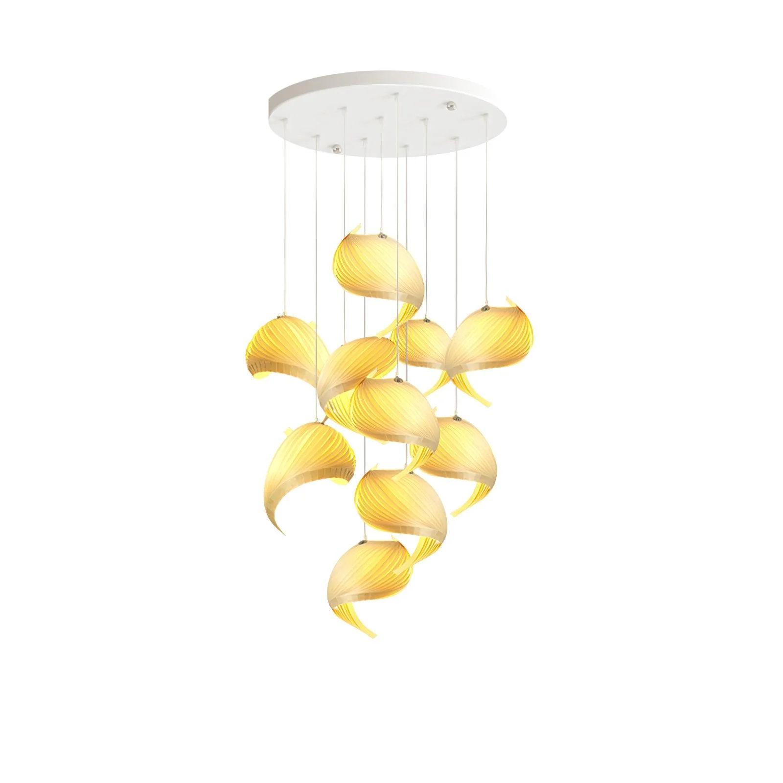 Cumiror Postmodern Luxury Shell Wood Wood Pendant Light - Image 21