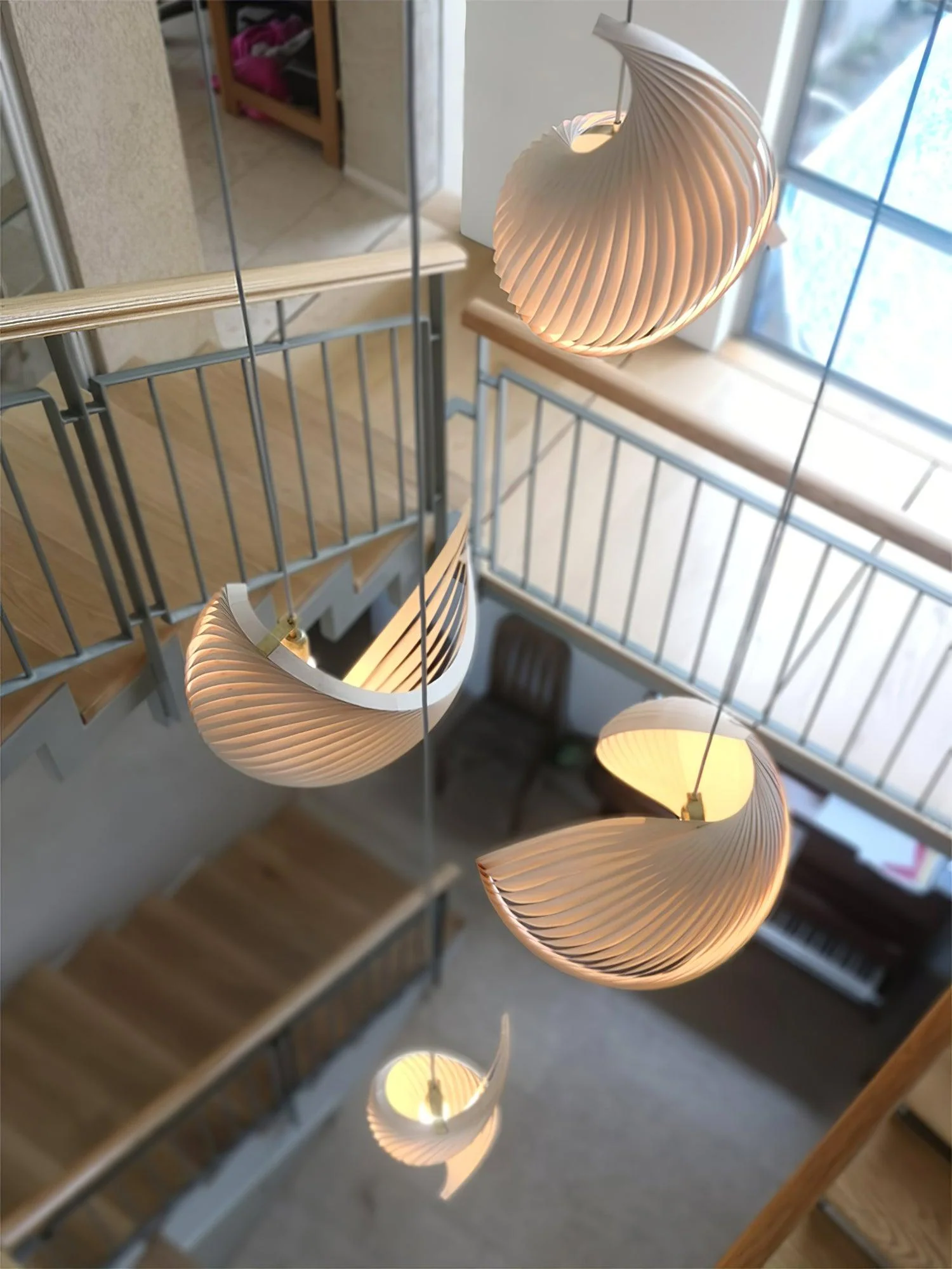 Cumiror Postmodern Luxury Shell Wood Wood Pendant Light - Image 27