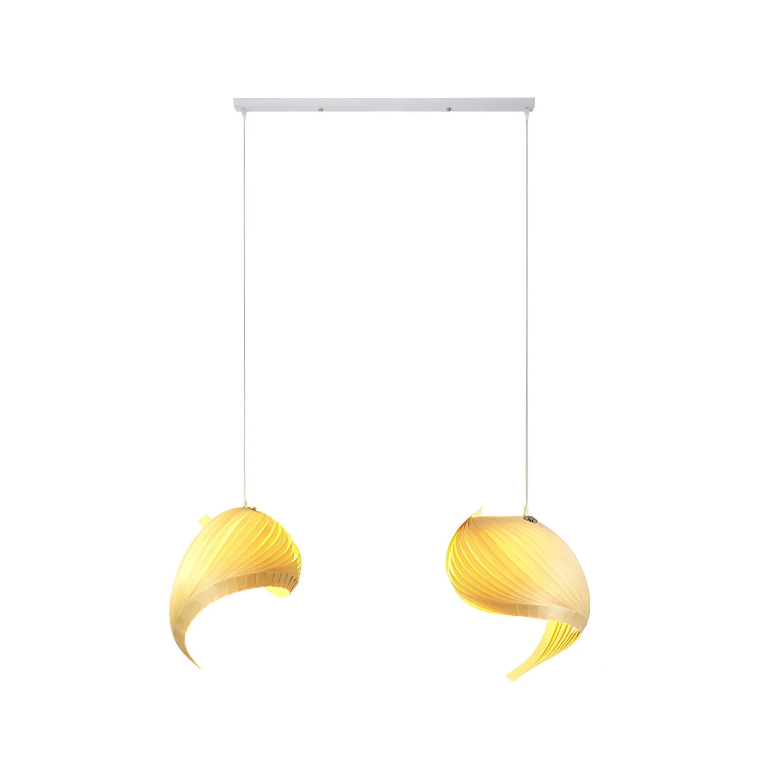 Cumiror Postmodern Luxury Shell Wood Wood Pendant Light - Image 3