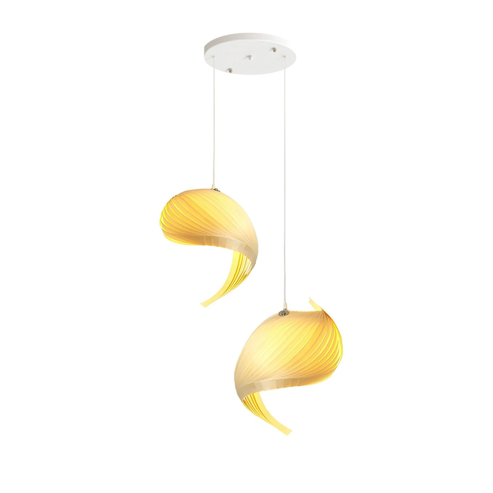 Cumiror Postmodern Luxury Shell Wood Wood Pendant Light - Image 5