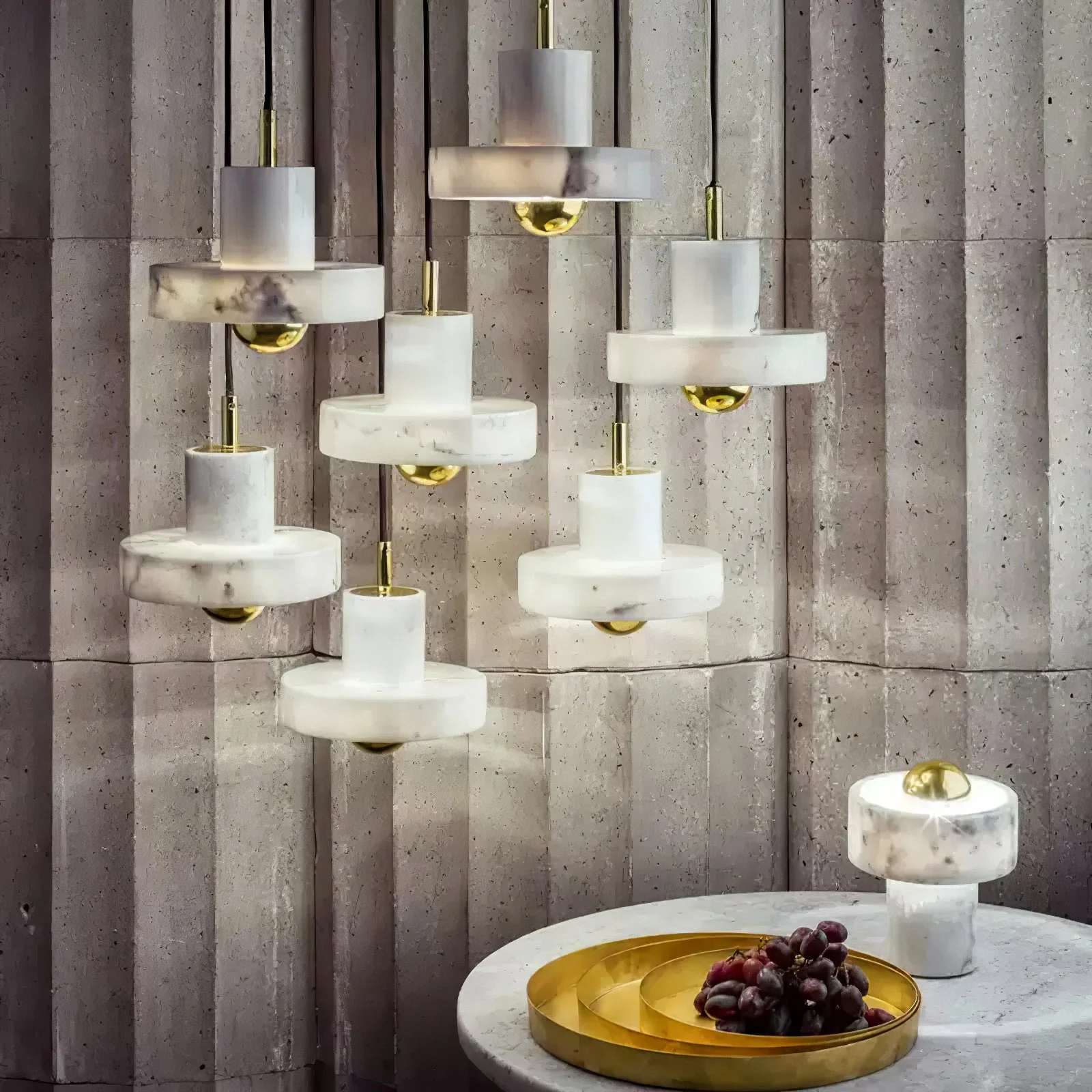 Cunorora Premium Nordic Art Aura Marble Pendant Lamp - Image 15