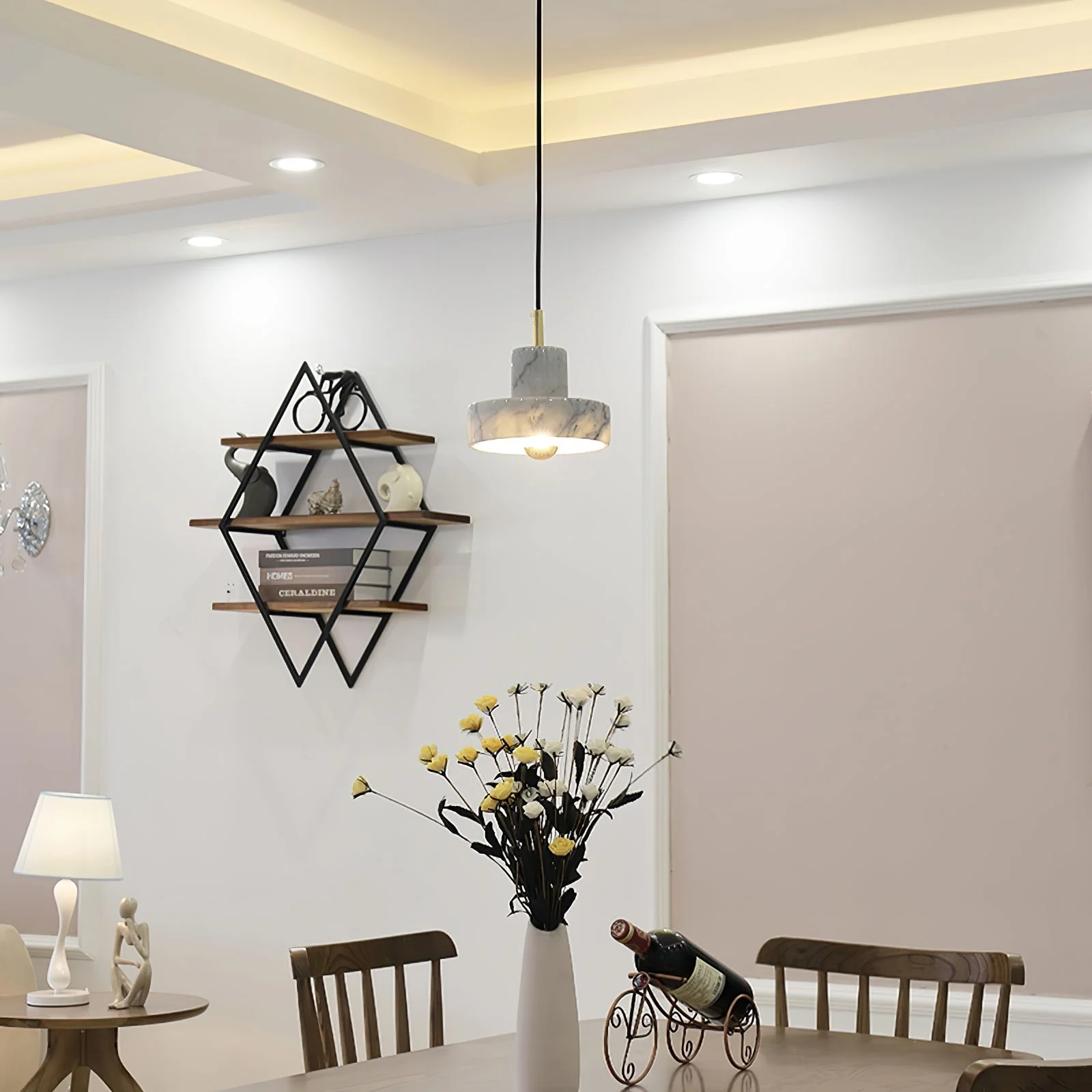 Cunorora Premium Nordic Art Aura Marble Pendant Lamp - Image 16