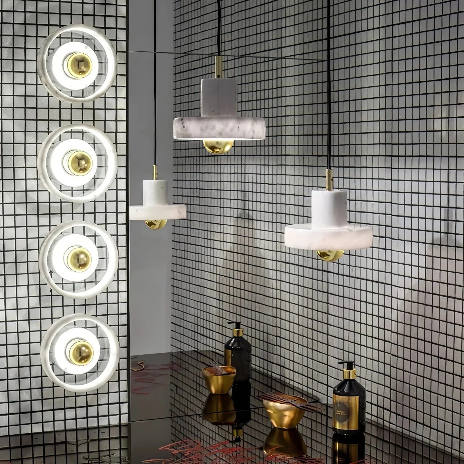 Cunorora Premium Nordic Art Aura Marble Pendant Lamp - Image 17