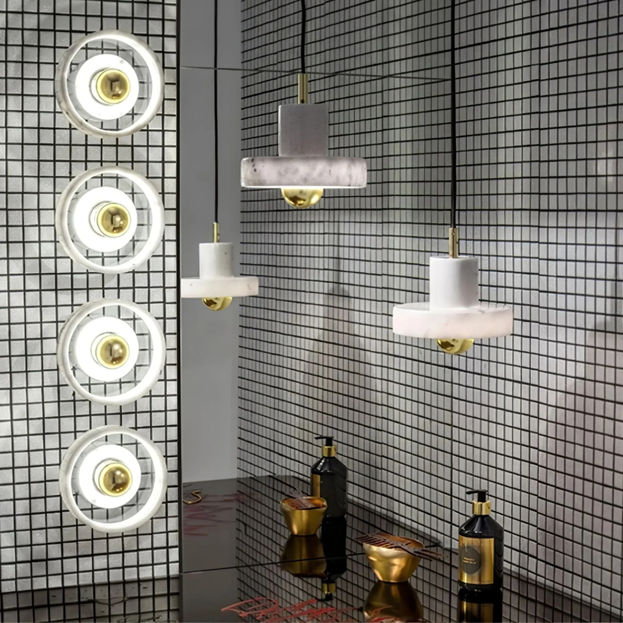 Cunorora Premium Nordic Art Aura Marble Pendant Lamp - Image 7