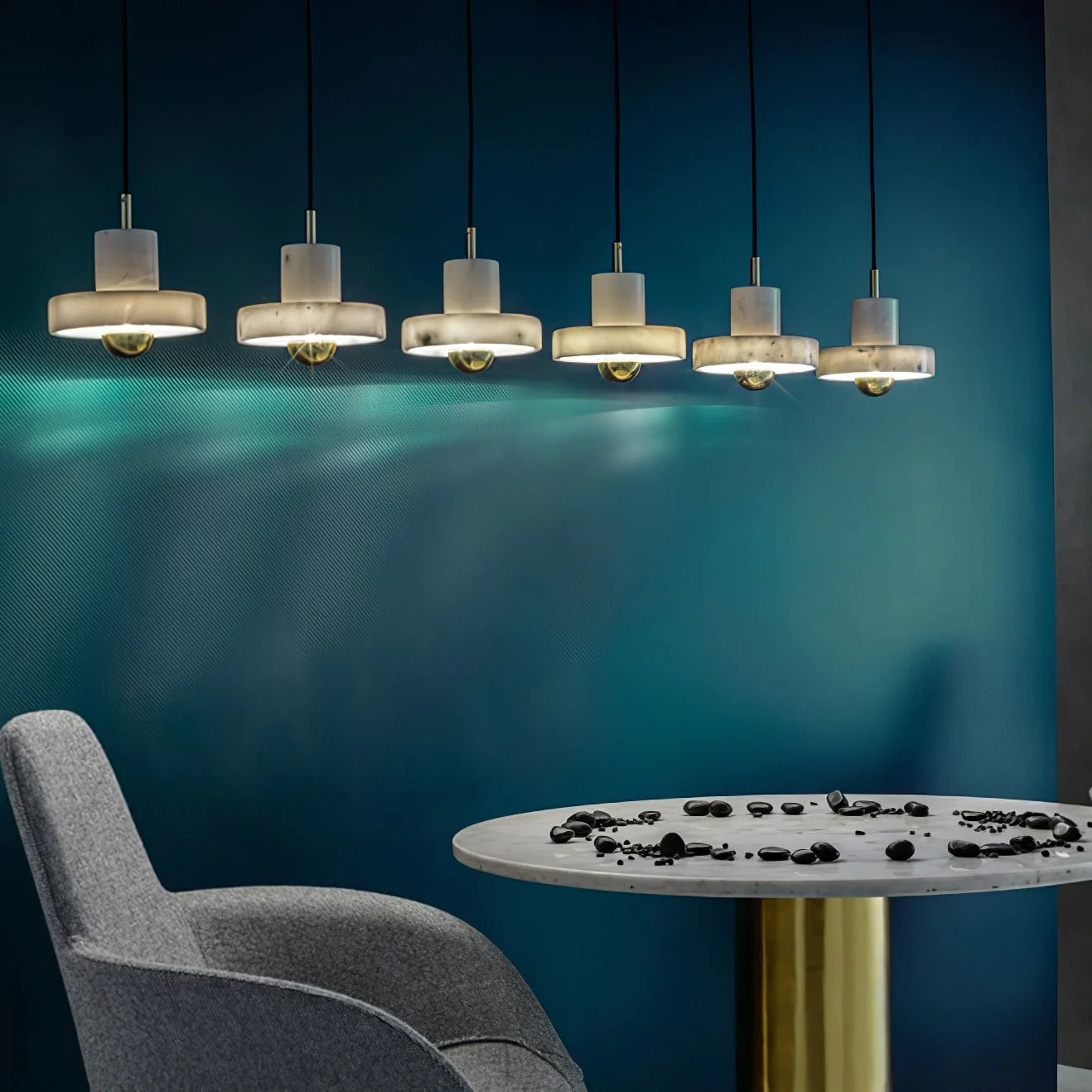 Cunorora Premium Nordic Art Aura Marble Pendant Lamp - Image 8