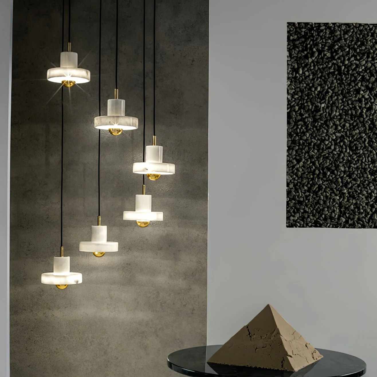 Cunorora Premium Nordic Art Aura Marble Pendant Lamp - Image 9