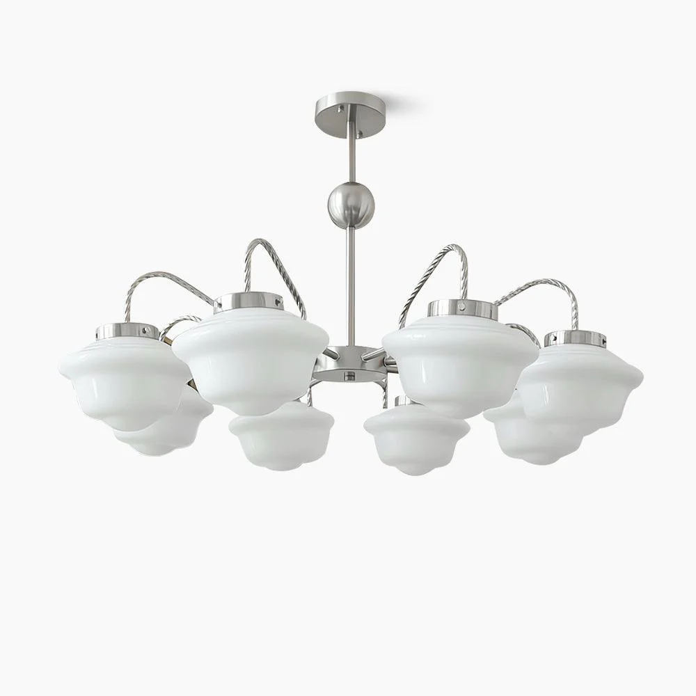 Curinel Vintage Chrome Glass Chandelier - Image 21