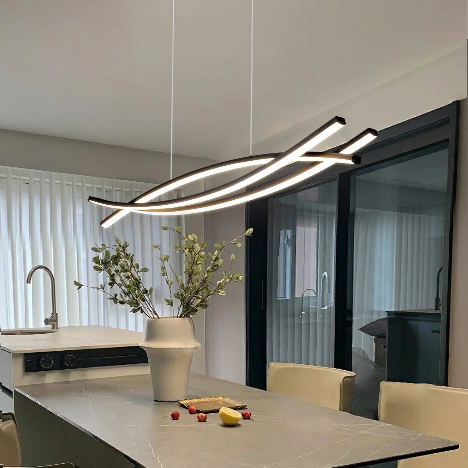 Curinis Modern Minimalist Art LED Chandelier - Image 3