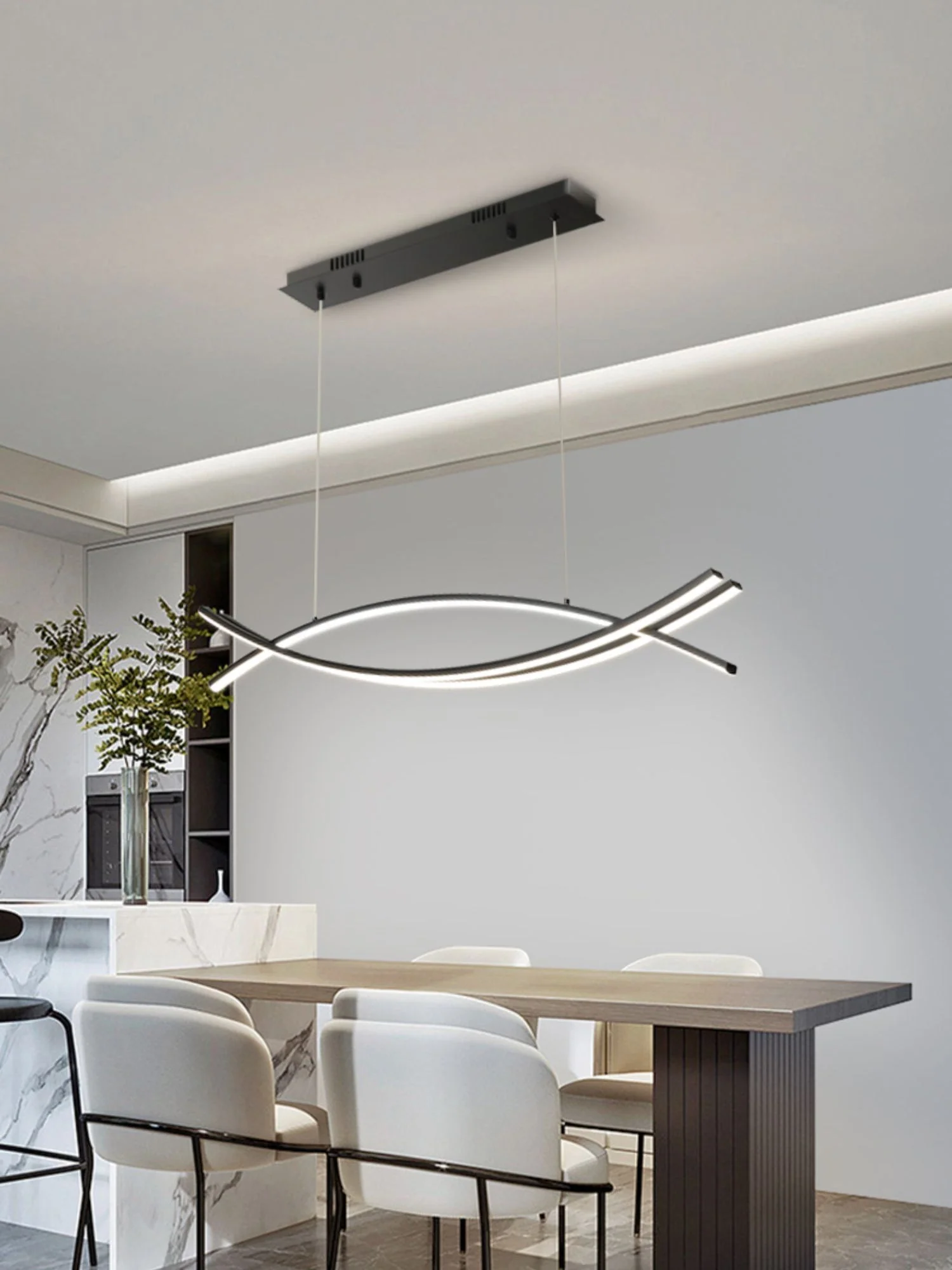 Curinis Modern Minimalist Art LED Chandelier - Image 5