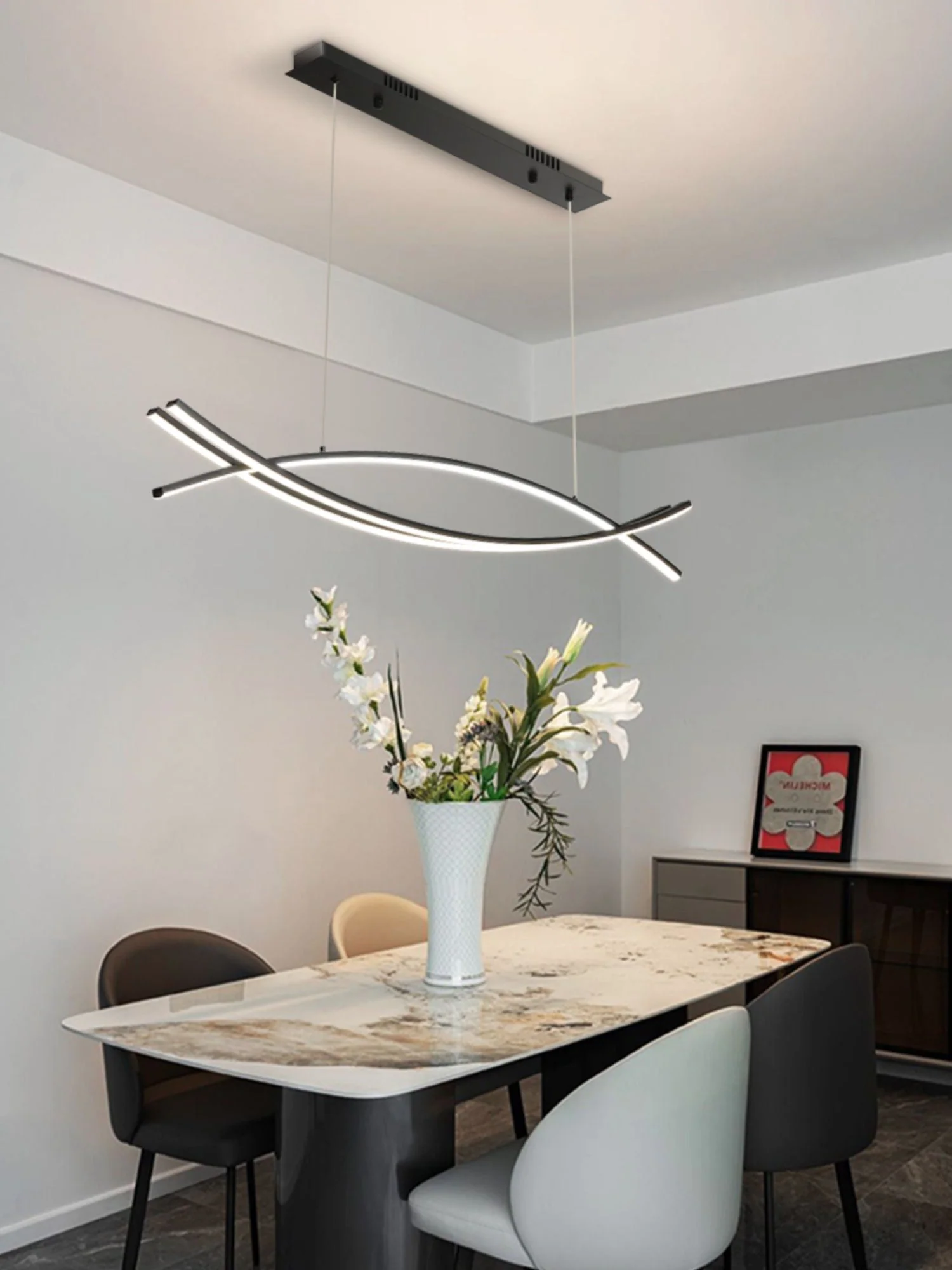 Curinis Modern Minimalist Art LED Chandelier - Image 6
