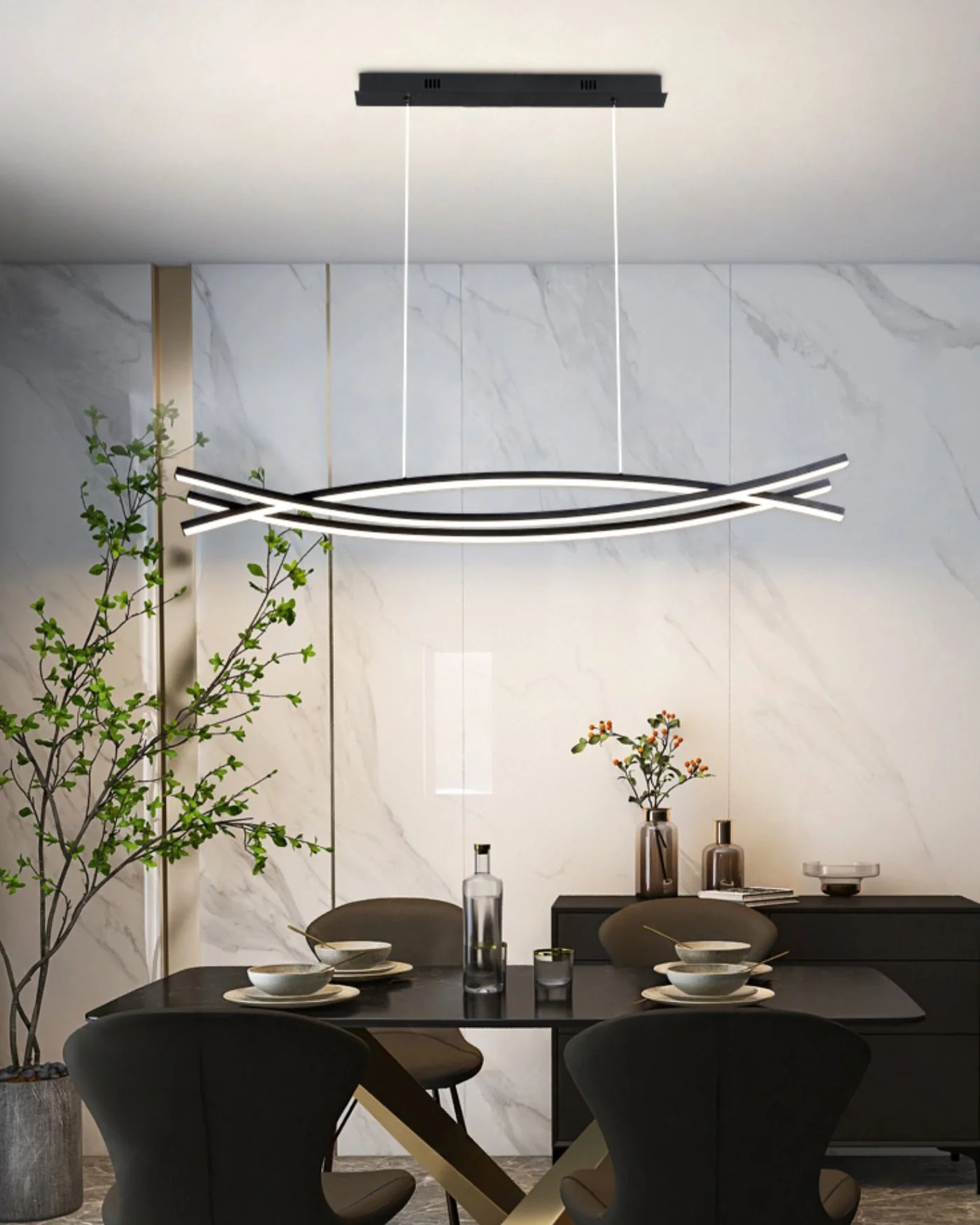 Curinis Modern Minimalist Art LED Chandelier - Image 8