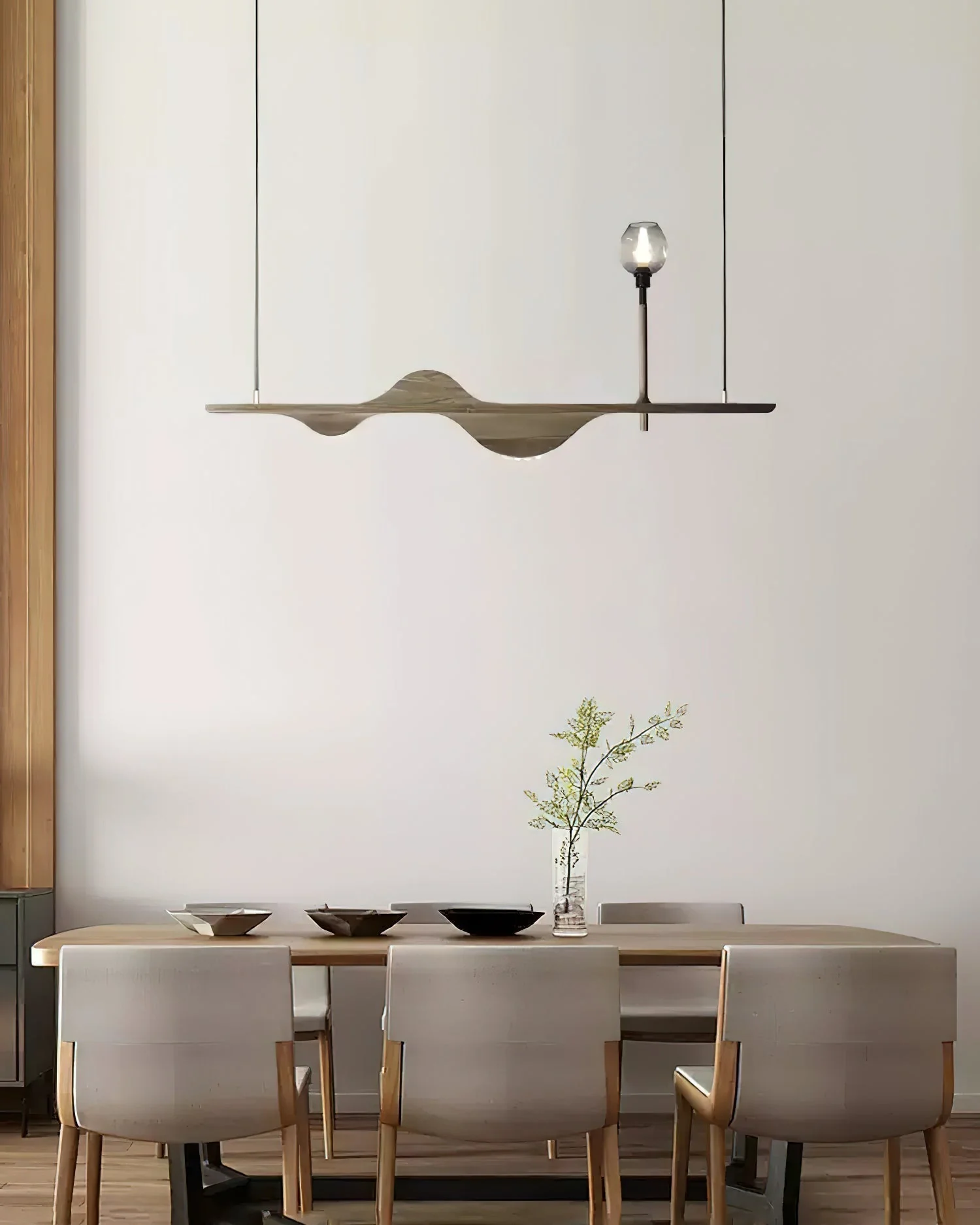 Cushais Wave Wood Pendant Light - Image 10