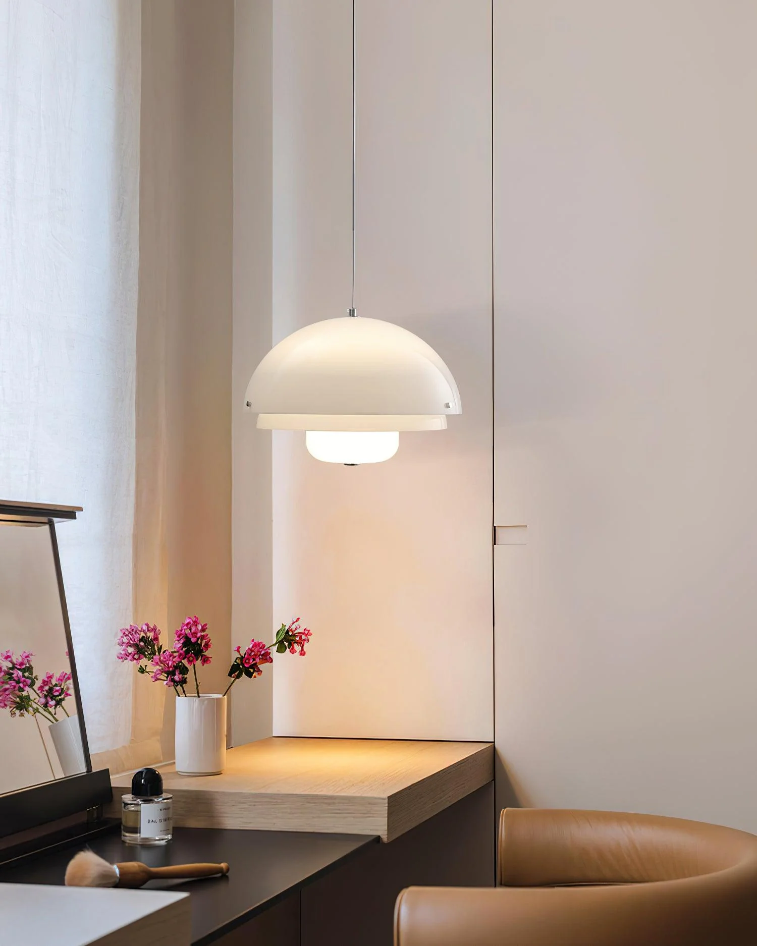 Cuthean Unique Milk White Glass Pendant Lamp - Image 7