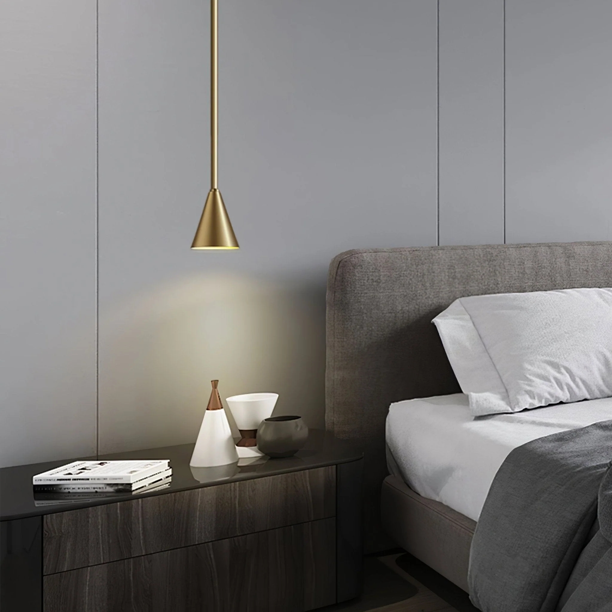 Cutheion Modern Minimalist Brass Pendant Light - Image 2