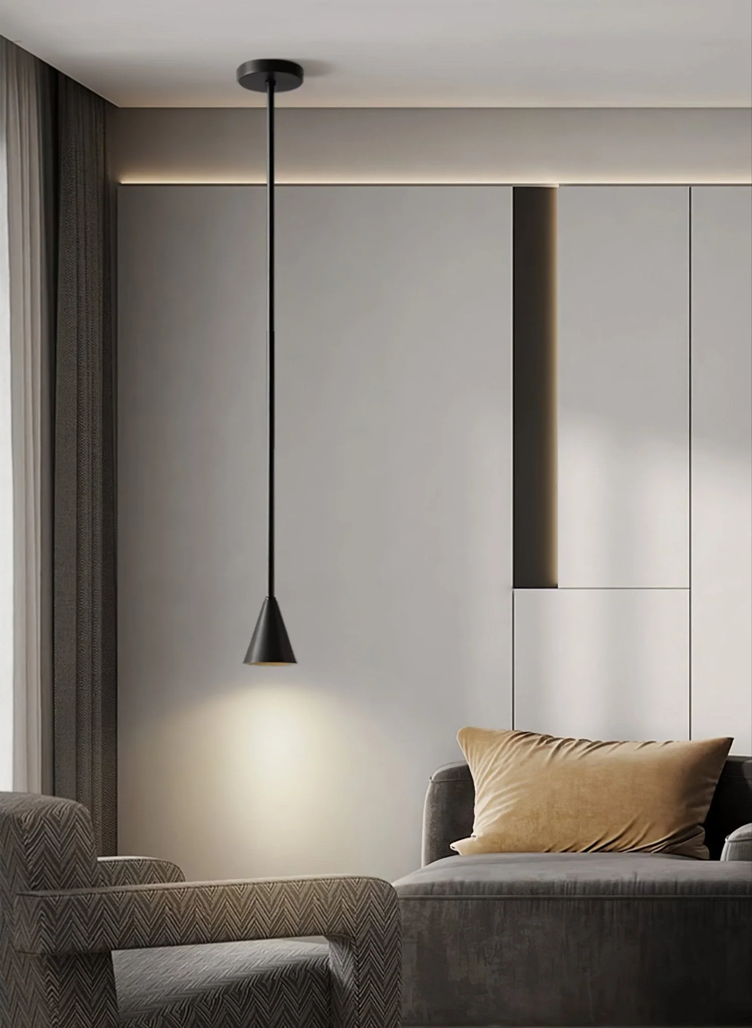 Cutheion Modern Minimalist Brass Pendant Light - Image 5