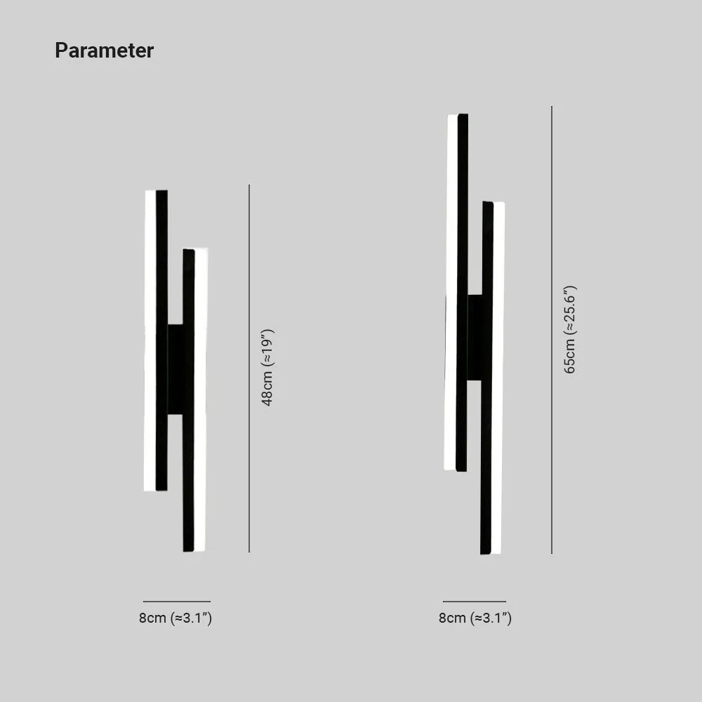 Cyral Minimalist Geometric Wall Lamp, Black/White - Image 4