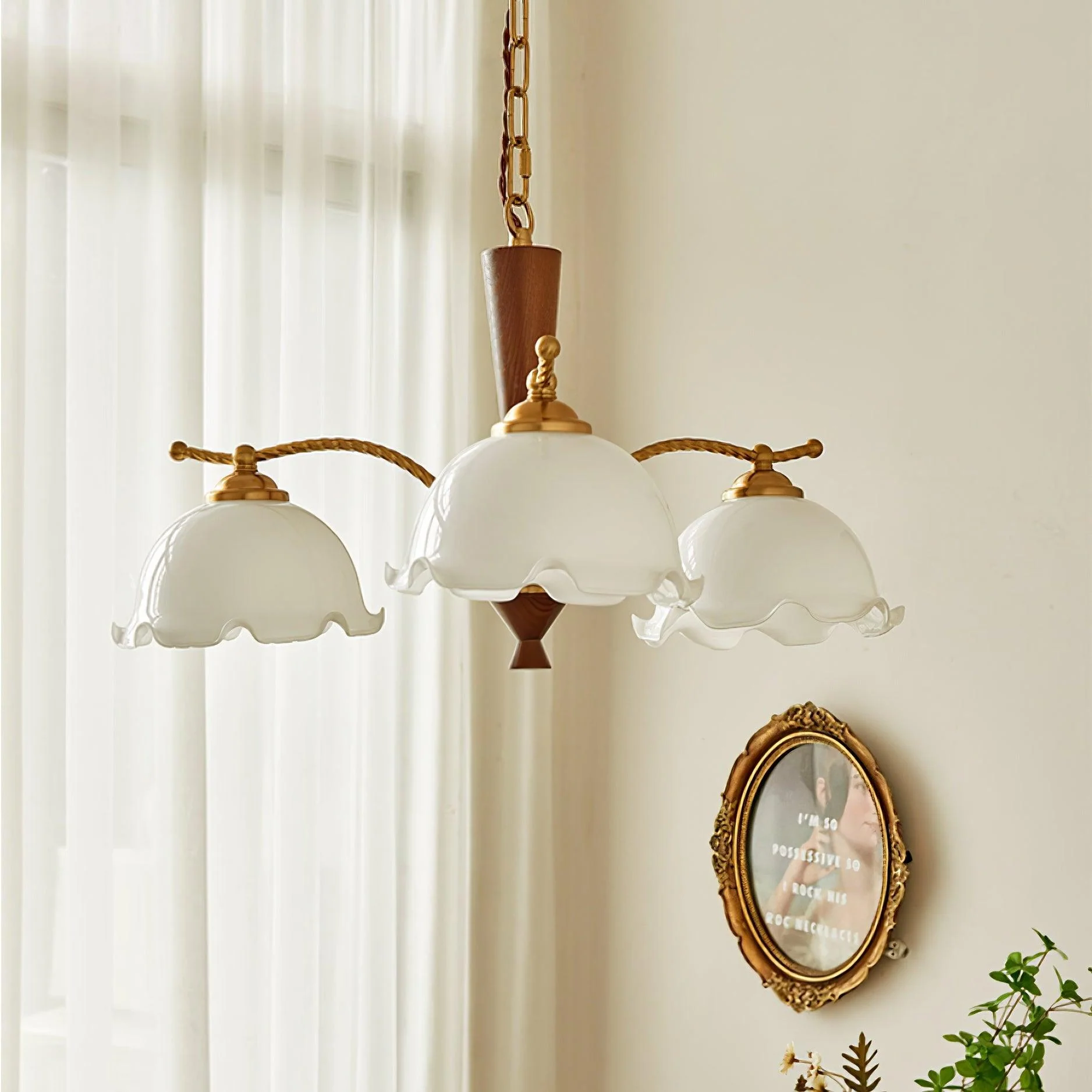 Daisy Vintage Glass Chandelier - Image 25