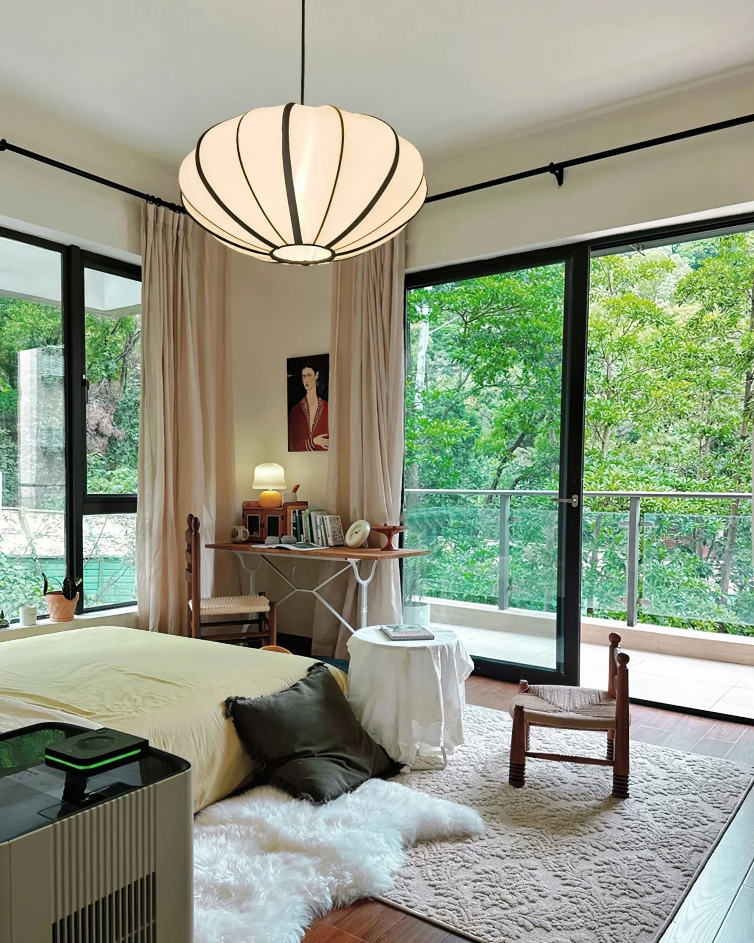 Daphne Modern Fabric Pendant Lamp - Image 17
