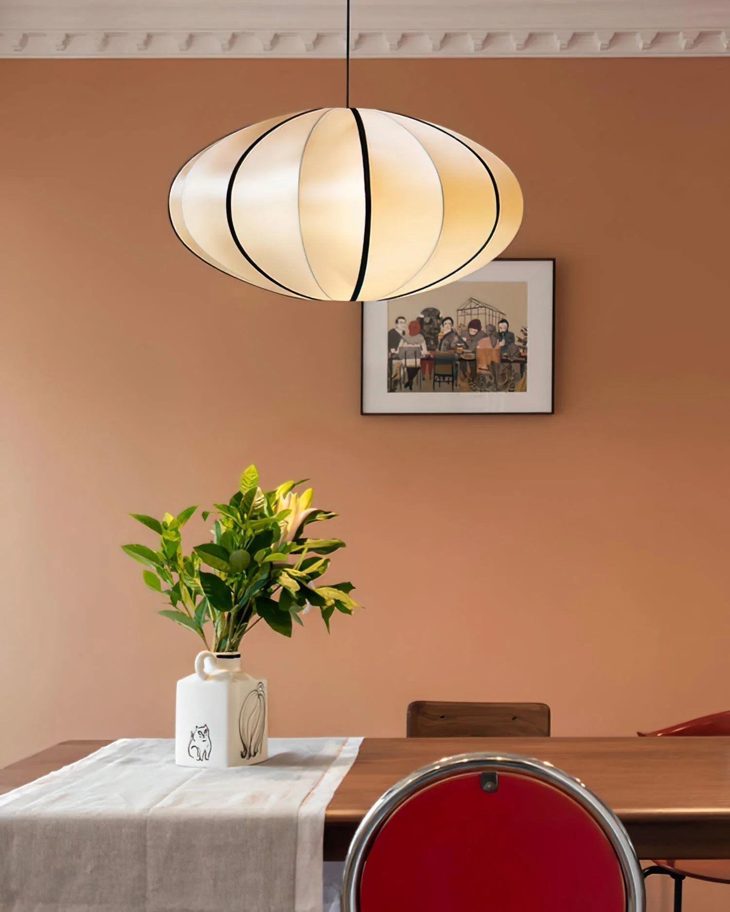 Daphne Modern Fabric Pendant Lamp - Image 2