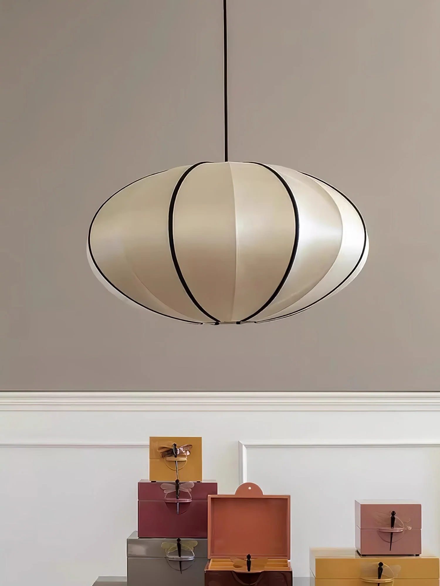Daphne Modern Fabric Pendant Lamp - Image 30