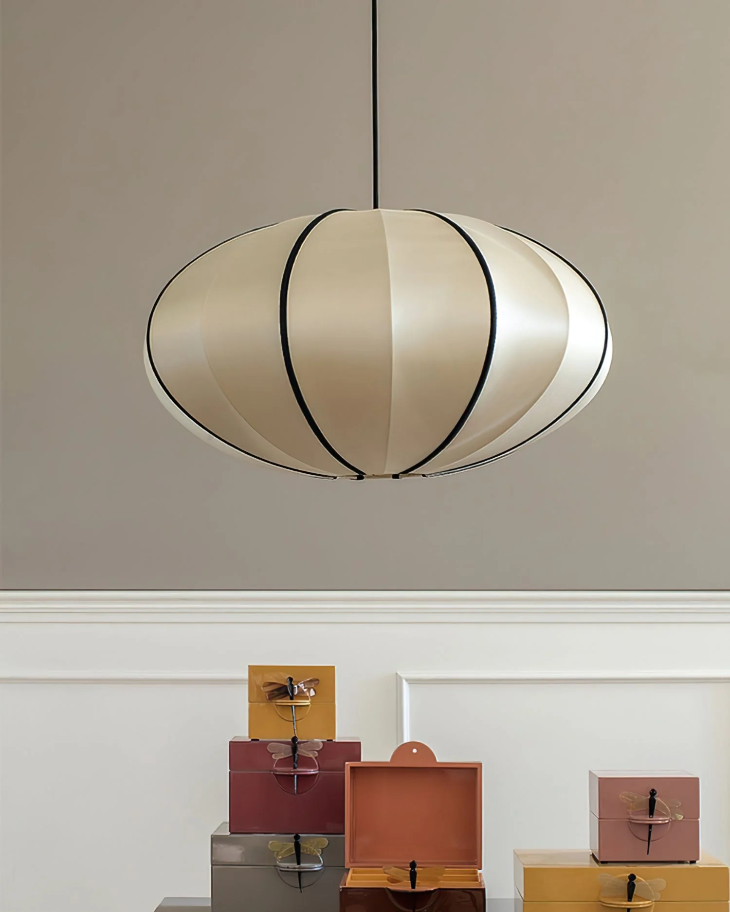 Daphne Modern Fabric Pendant Lamp - Image 39