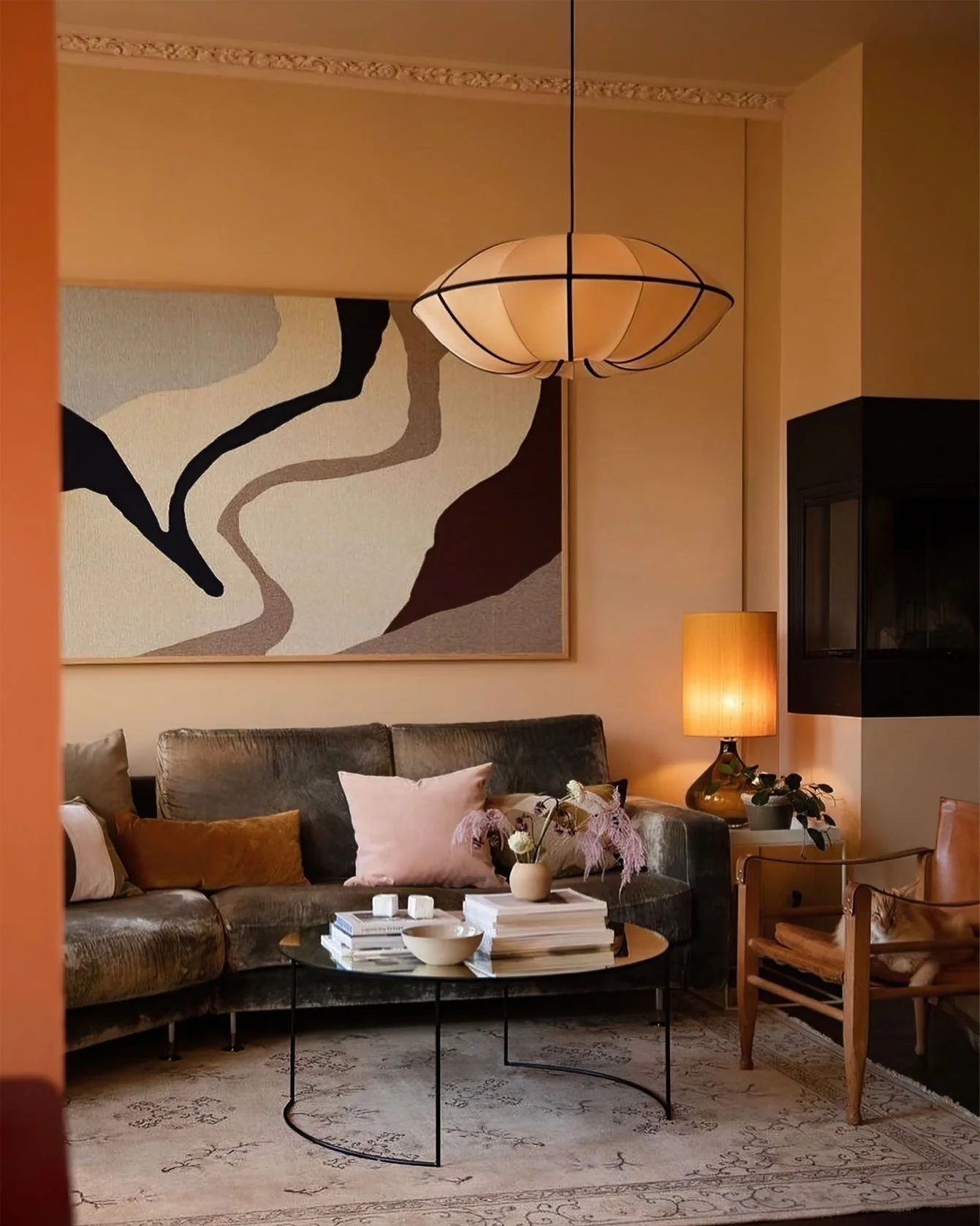 Daphne Modern Fabric Pendant Lamp - Image 9