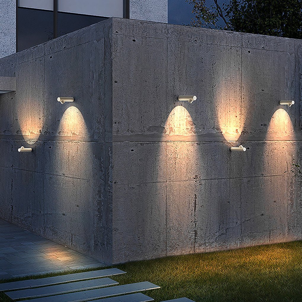 Darel Round Tube LED Modern Outdoor Wall Lights - Image 4