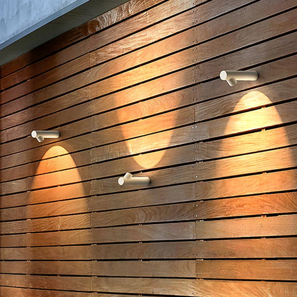 Darel Round Tube LED Modern Outdoor Wall Lights - Image 7