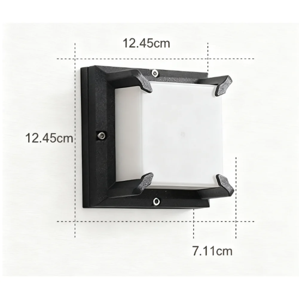 Dark Modern Minimalist Patio Outdoor Wall Light - Image 12