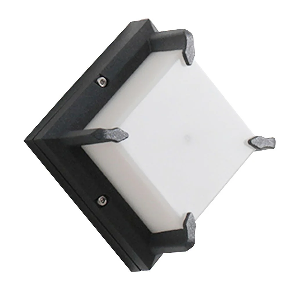 Dark Modern Minimalist Patio Outdoor Wall Light - Image 2