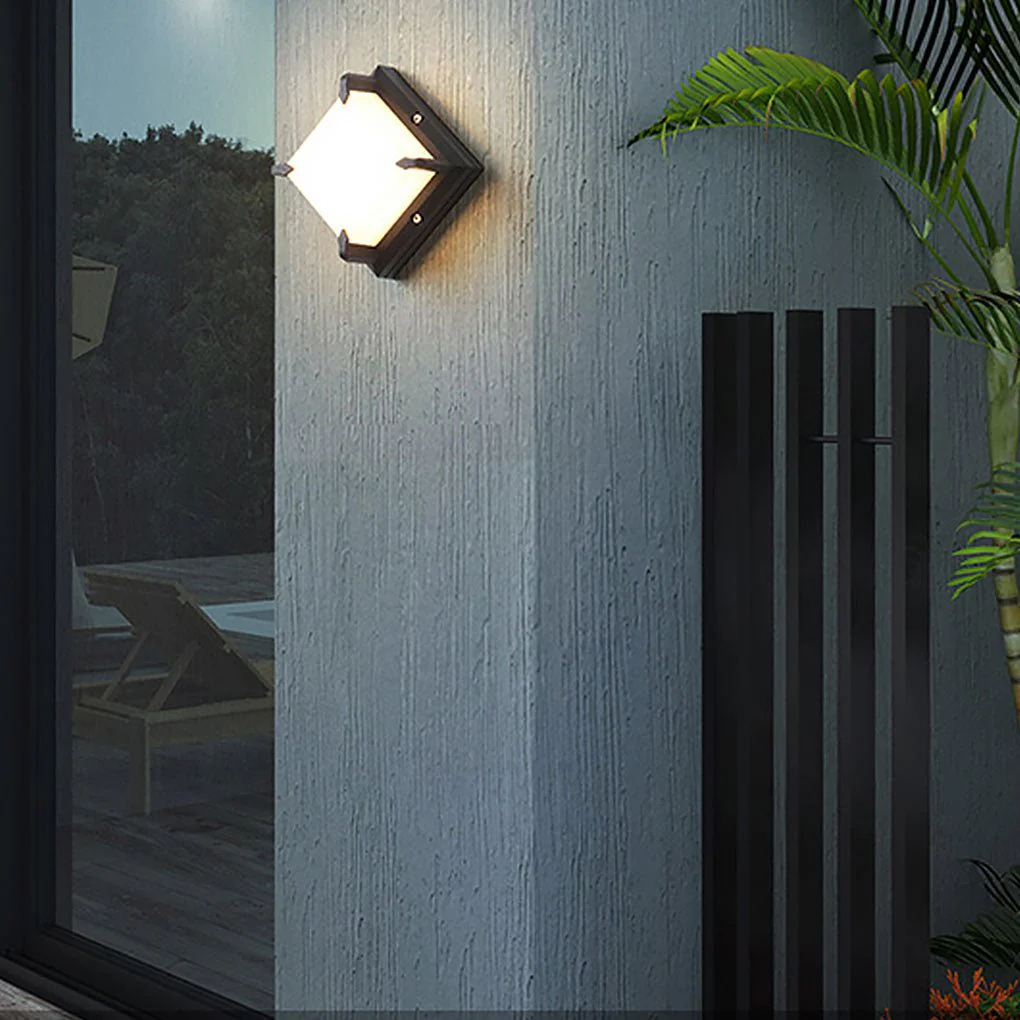 Dark Modern Minimalist Patio Outdoor Wall Light - Image 6
