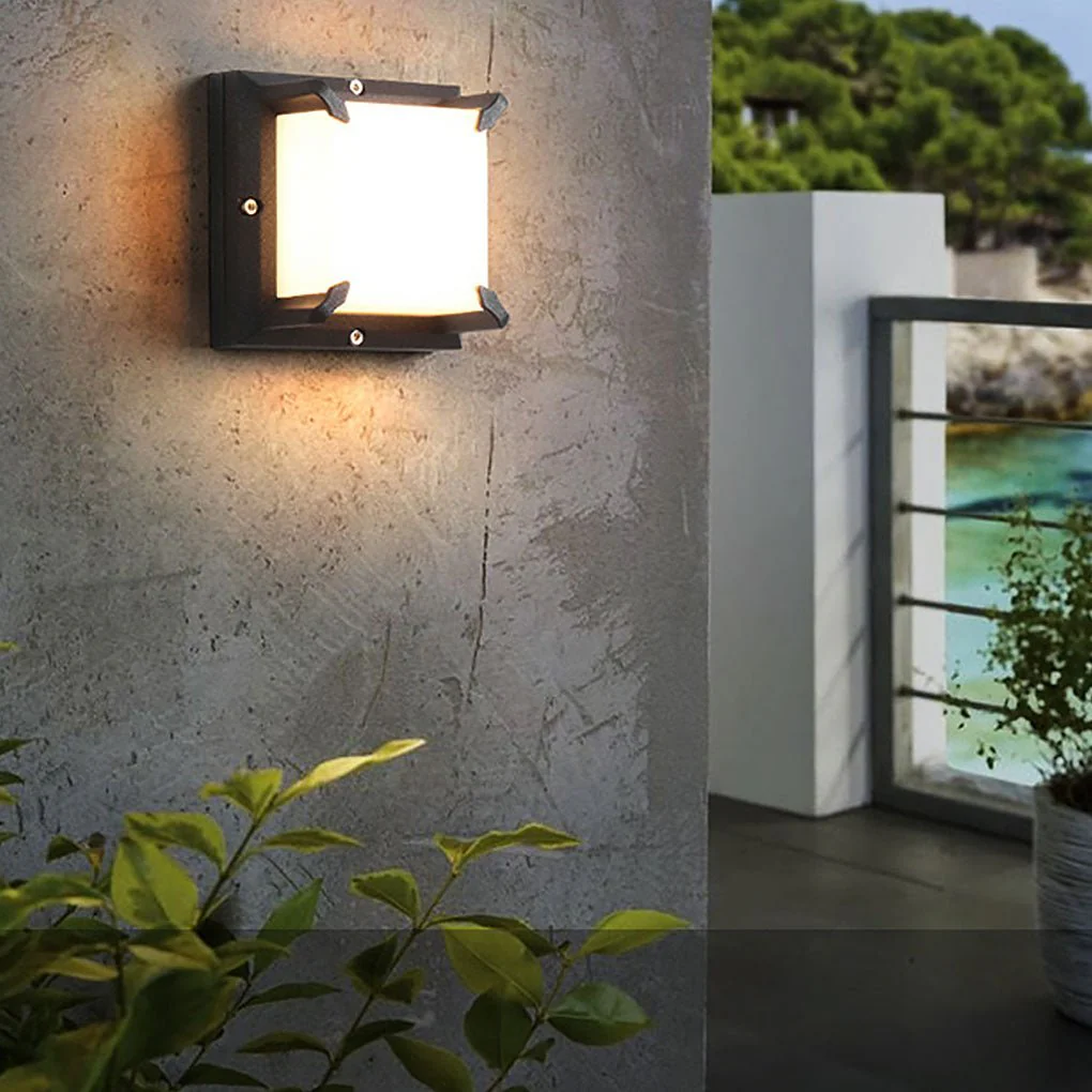 Dark Modern Minimalist Patio Outdoor Wall Light - Image 7