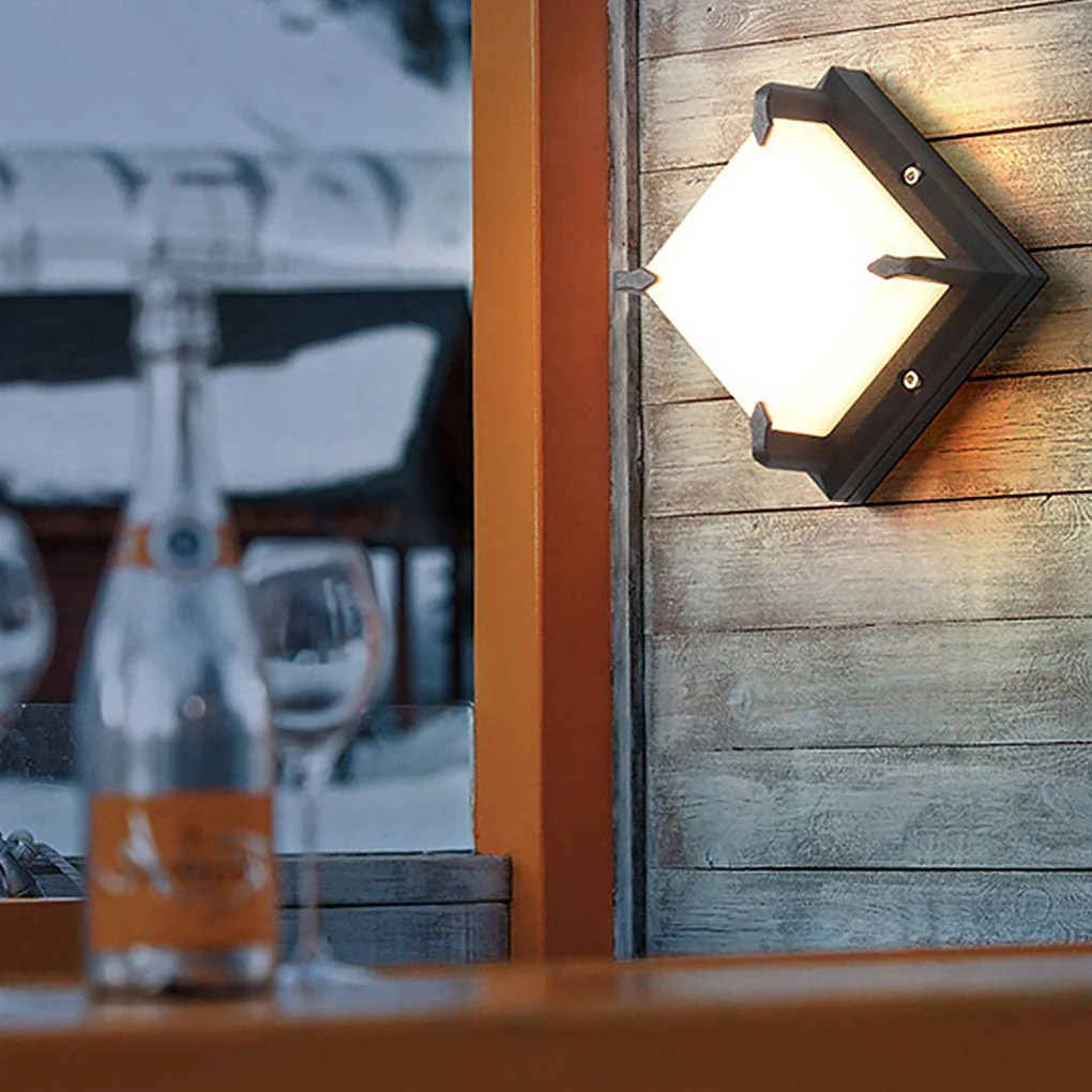 Dark Modern Minimalist Patio Outdoor Wall Light - Image 8