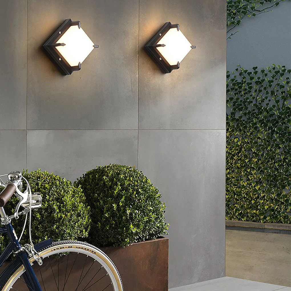 Dark Modern Minimalist Patio Outdoor Wall Light - Image 9