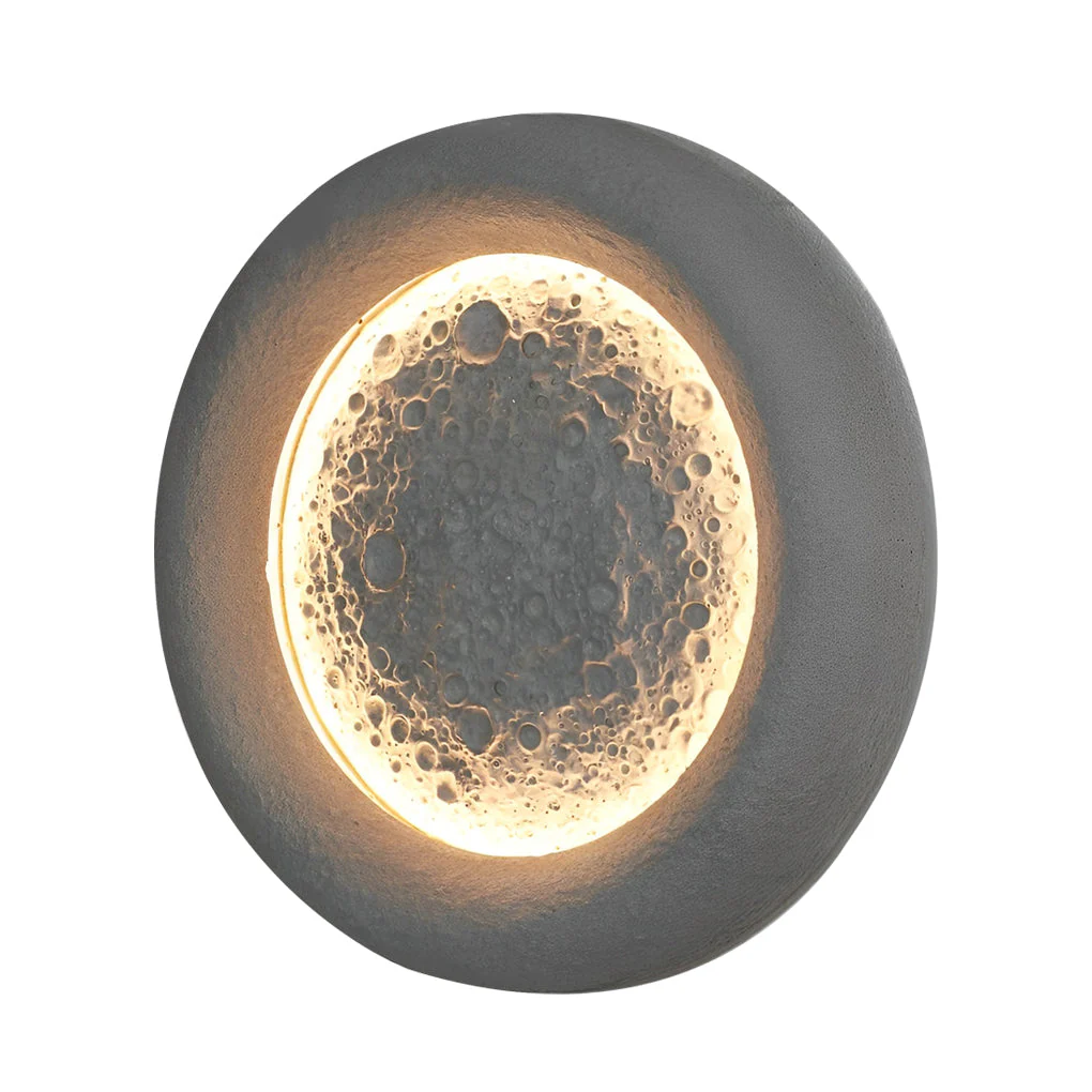 Darlne Moon Craters Design LED Concrete Outdoor Wall Lamp - Image 10