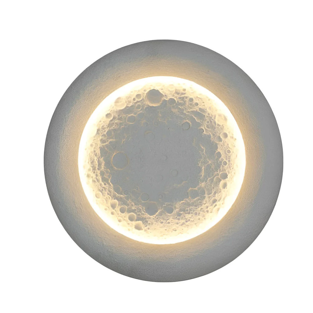Darlne Moon Craters Design LED Concrete Outdoor Wall Lamp - Image 9
