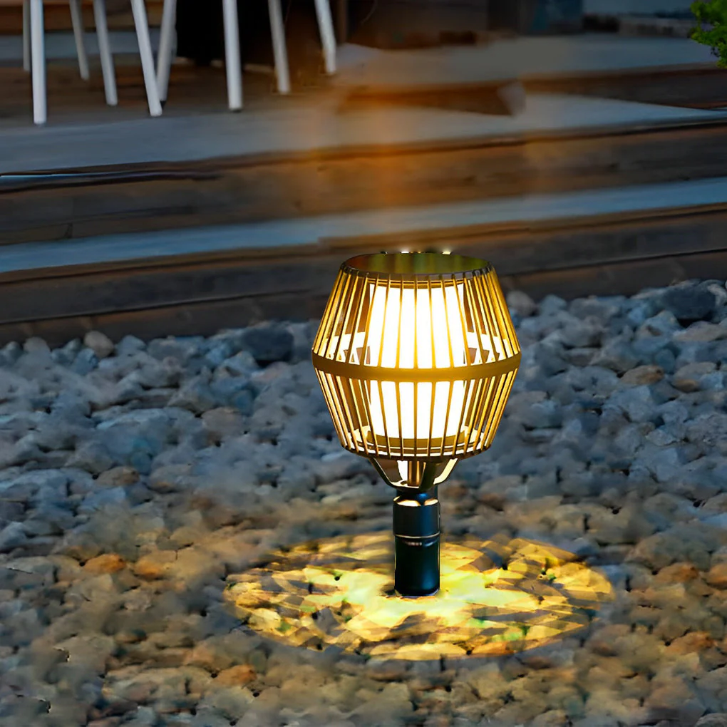 Deirdre Modern Solar Caged Outdoor Lanterns - Image 11