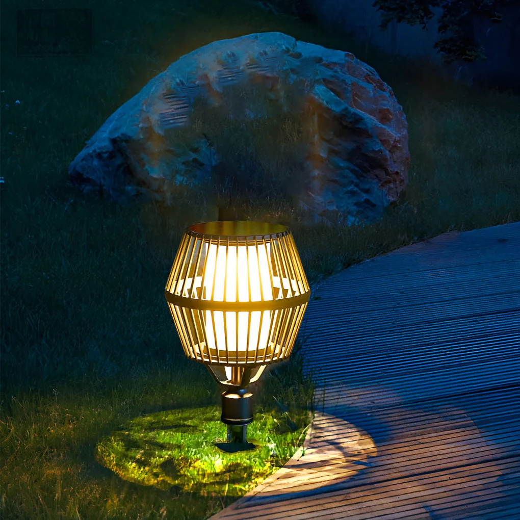 Deirdre Modern Solar Caged Outdoor Lanterns - Image 12