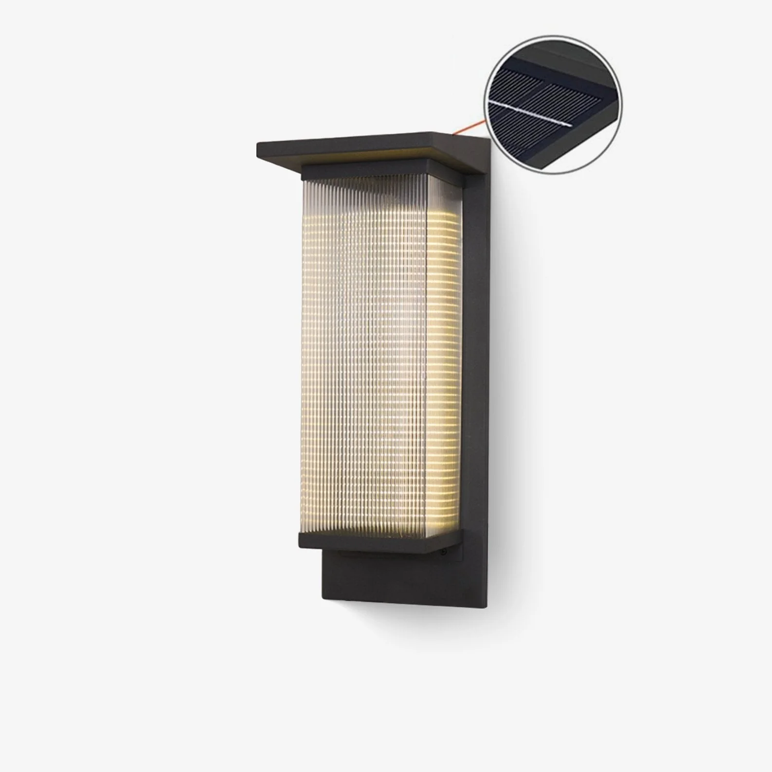 Dependable Unique Box Solar Outdoor Wall Lamp - Image 3